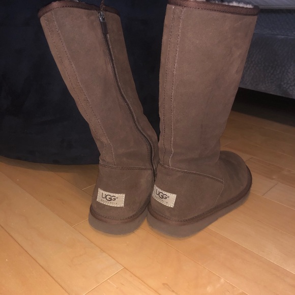 UGG Australia Sunset Zipper Brown Boots *LIKE NEW* - Picture 5 of 7